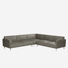 Portage Sectional Leather Sofa Satine Taupe