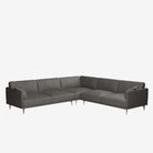 Portage Sectional Leather Sofa Brianne Grey