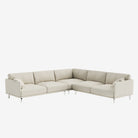 Portage Sectional Leather Sofa Brianne Light Taupe
