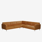 Portage Sectional Leather Sofa Vedura Tan