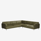 Portage Sectional Leather Sofa Satine Olive