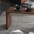 Preston C-Shaped Side Table - Walnut Lifestyle Photo