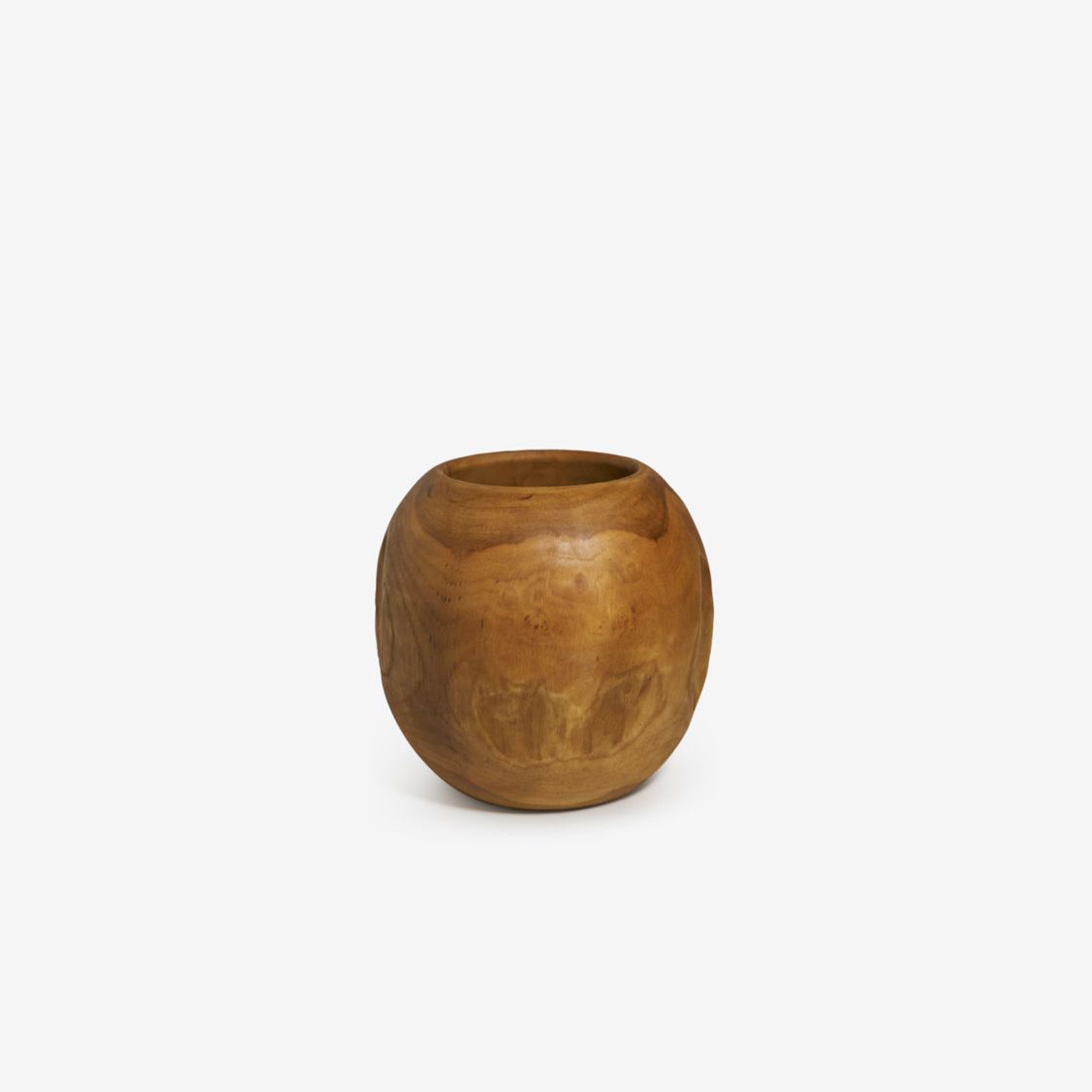Teak Vase Ball Woodware - Natural