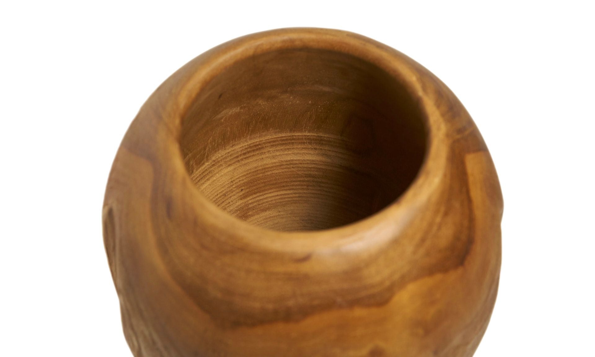 Teak Vase Ball Woodware - Natural