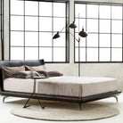 Verona Leather Bed Queen Lifestyle Photo