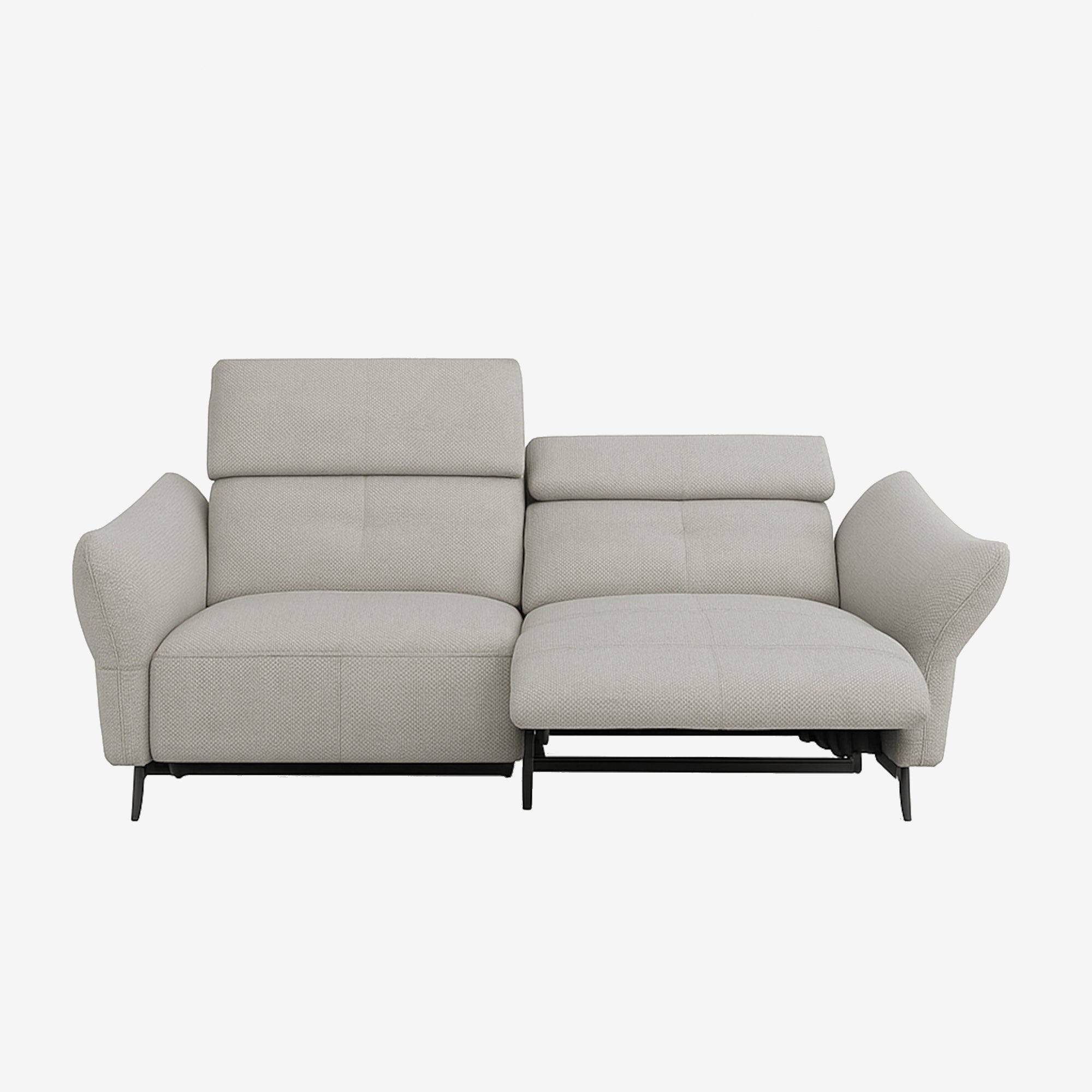 Vermont 3 Seater Fabric Recliner Sofa Grey