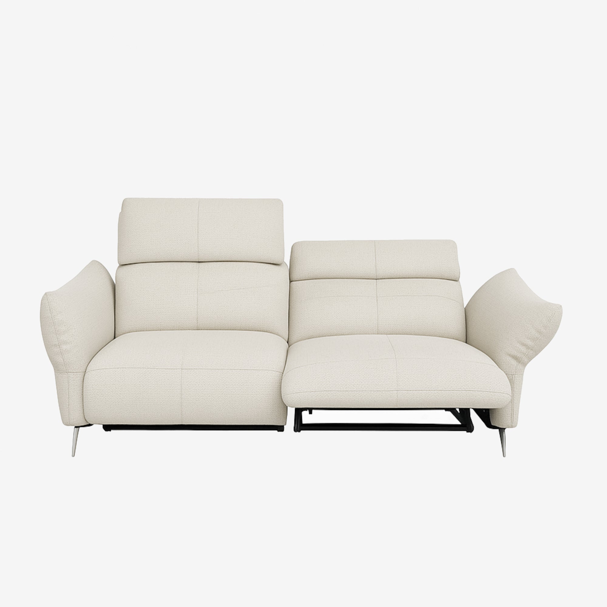 Vermont 3 Seater Fabric Recliner Sofa Ivory