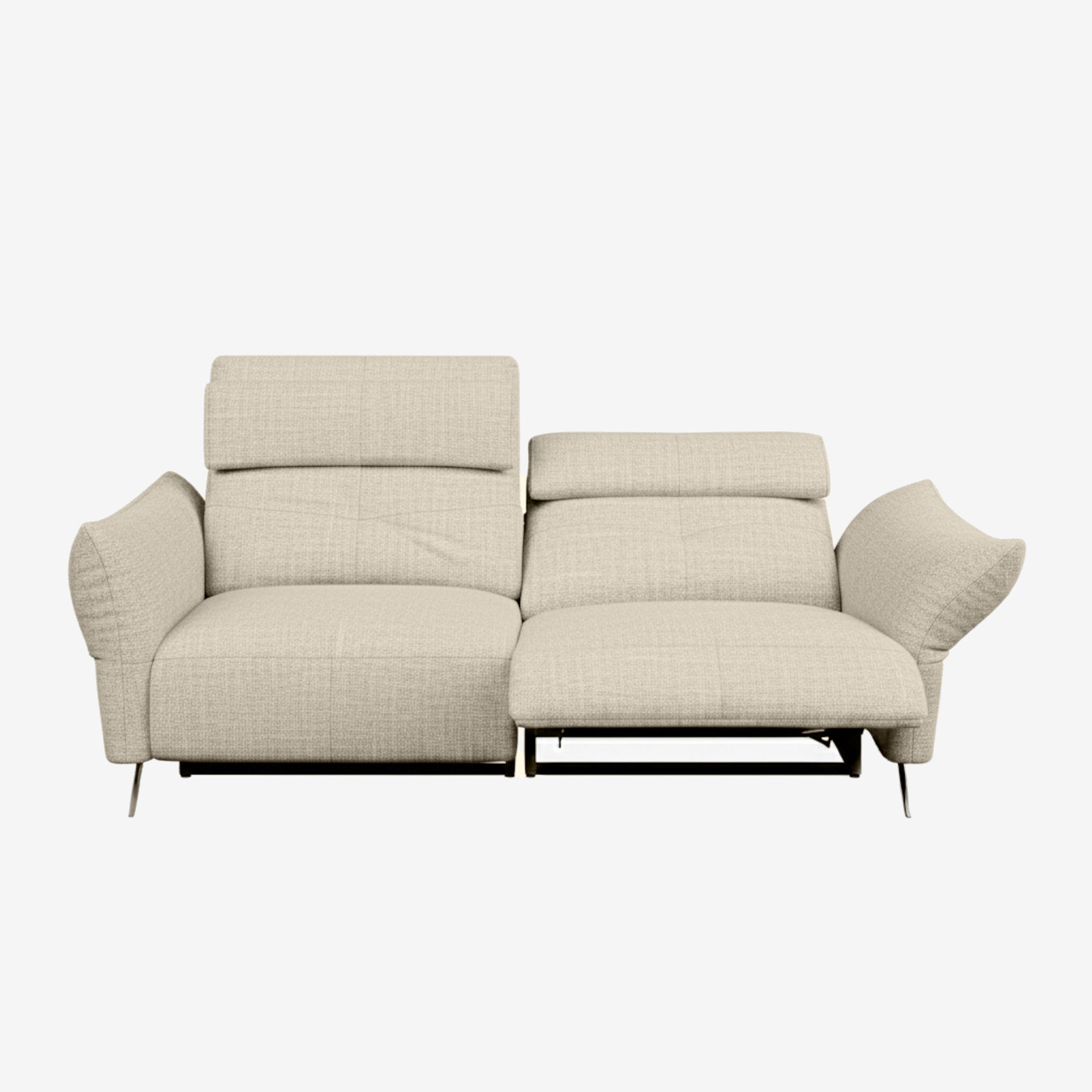 Vermont 3 Seater Fabric Recliner Sofa Oat