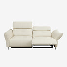 Vermont 3 Seater Fabric Recliner Sofa White