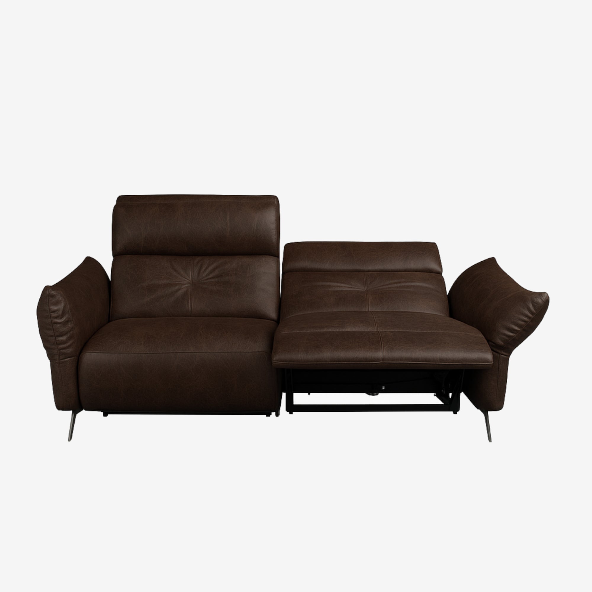 Vermont 3 Seater Leather Recliner Sofa - Chester Walnut