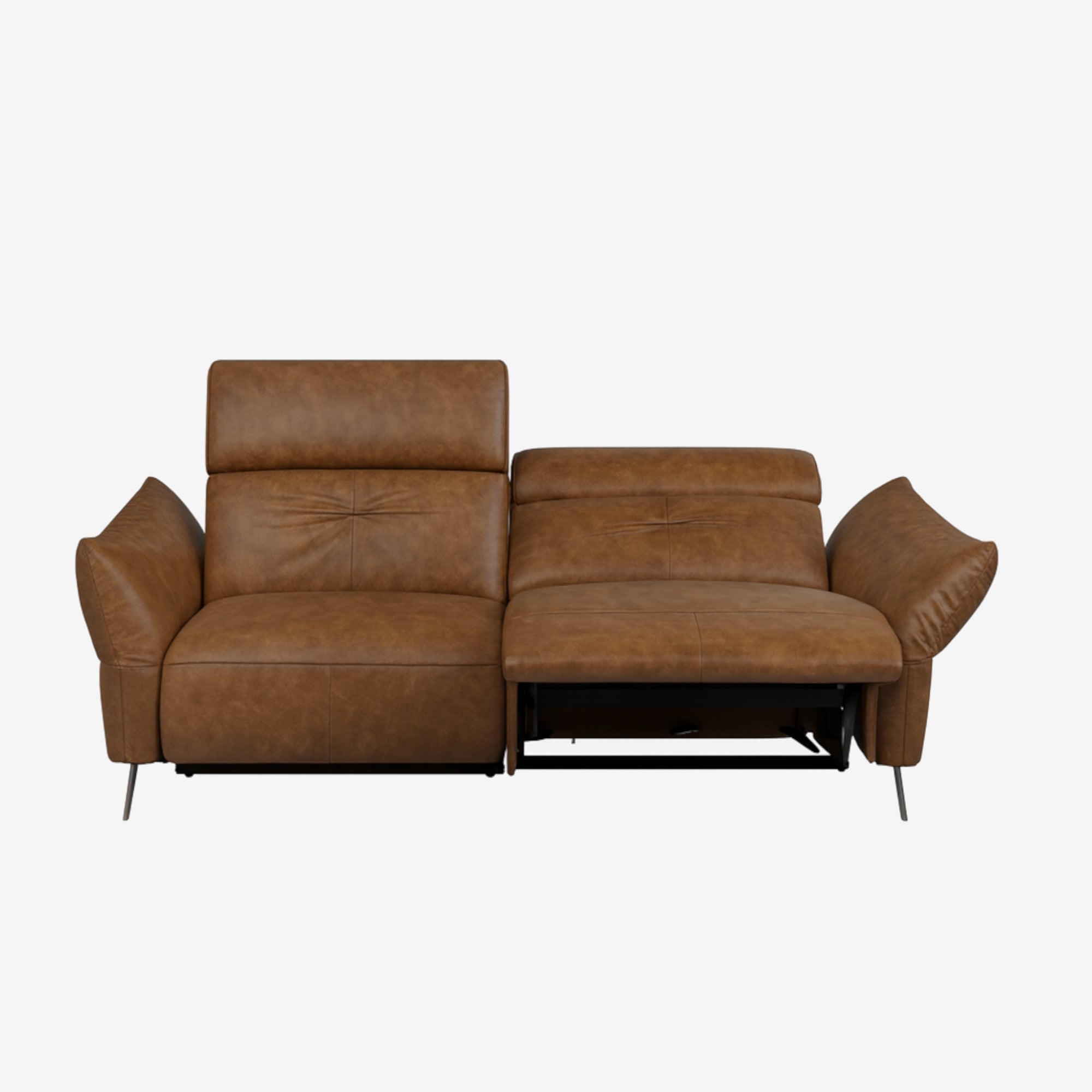 Vermont 3 Seater Leather Recliner Sofa - Kansas Cognac