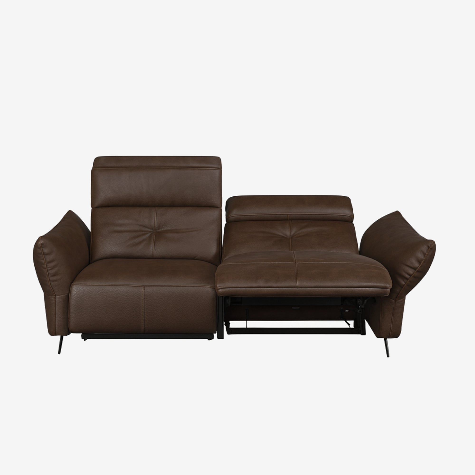 Vermont 3 Seater Leather Recliner Sofa - Natural Brown