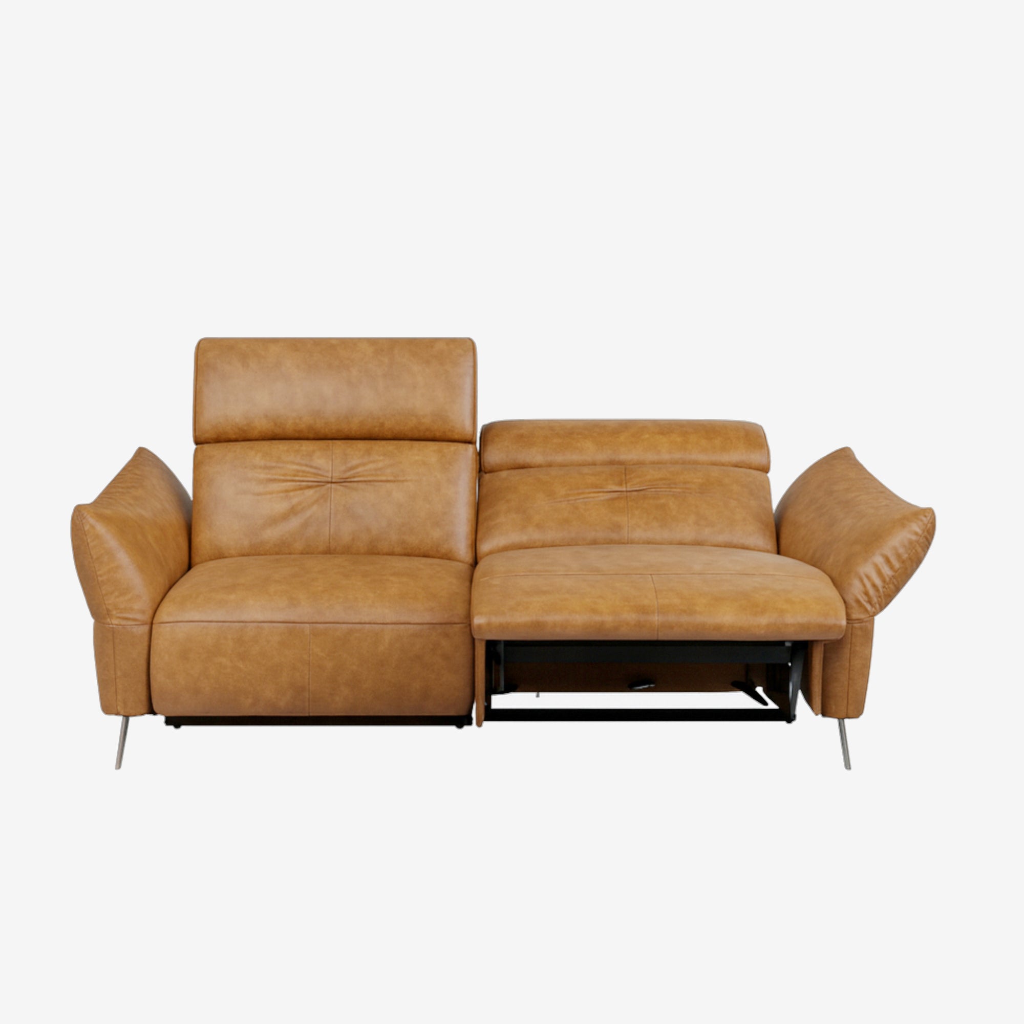 Vermont 3 Seater Leather Recliner Sofa - Kansas Cognac