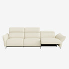 Vermont 4 Seater Fabric Recliner Sofa White
