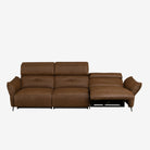 Vermont 4 Seater Leather Recliner Sofa - Chester Cocoa