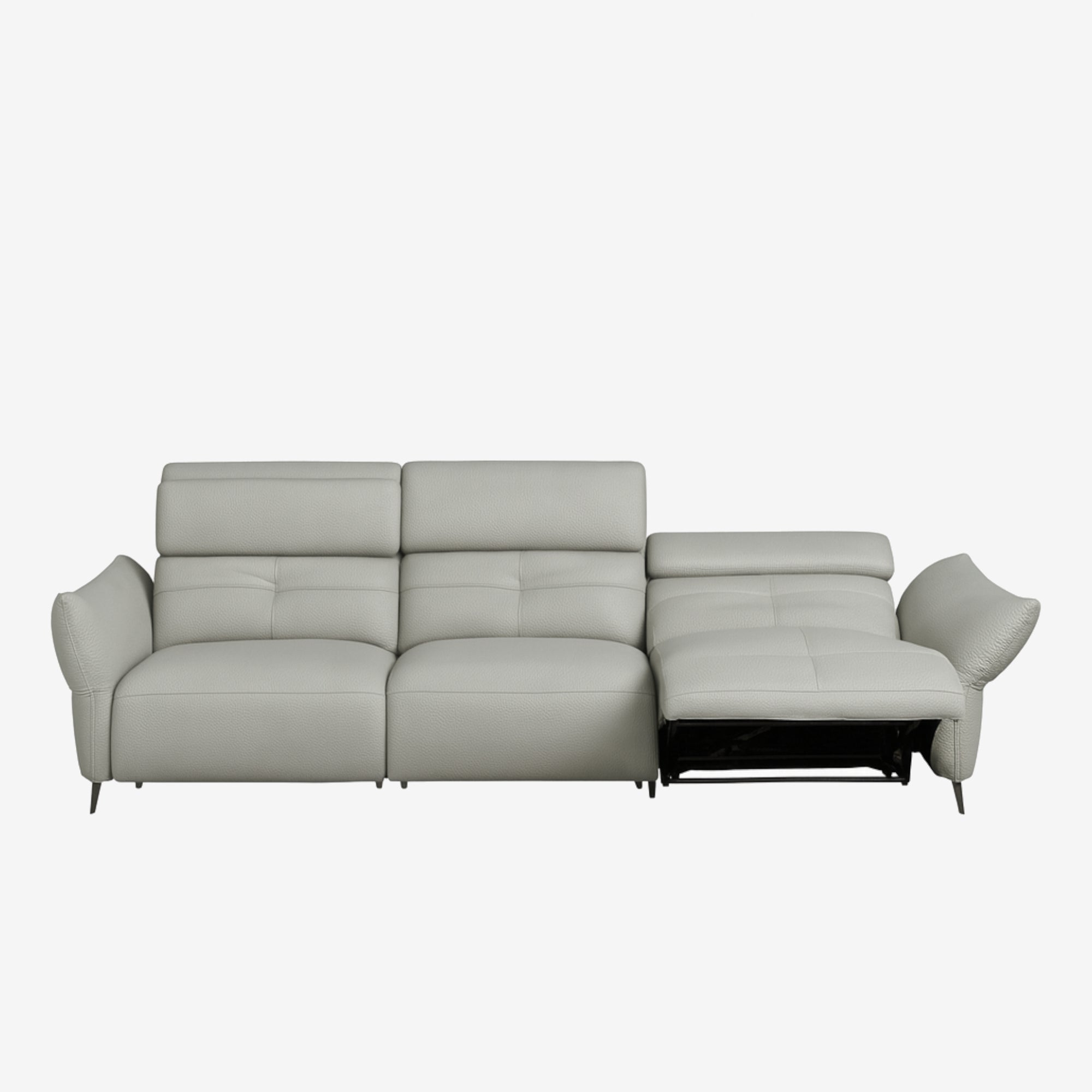 Vermont 4 Seater Leather Recliner Sofa - Rio Light Taupe