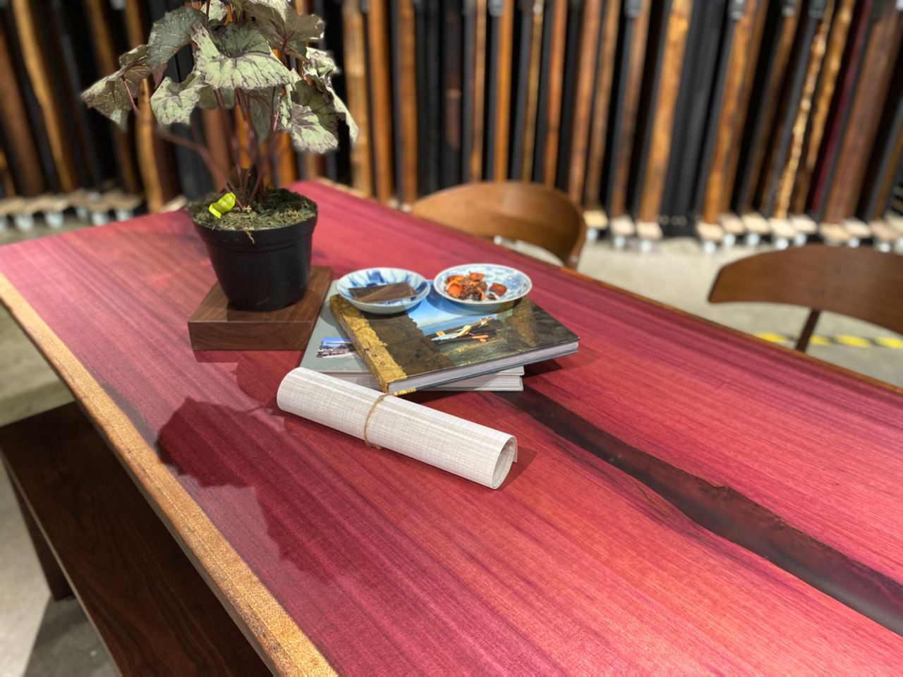 exotic wood dining room tables