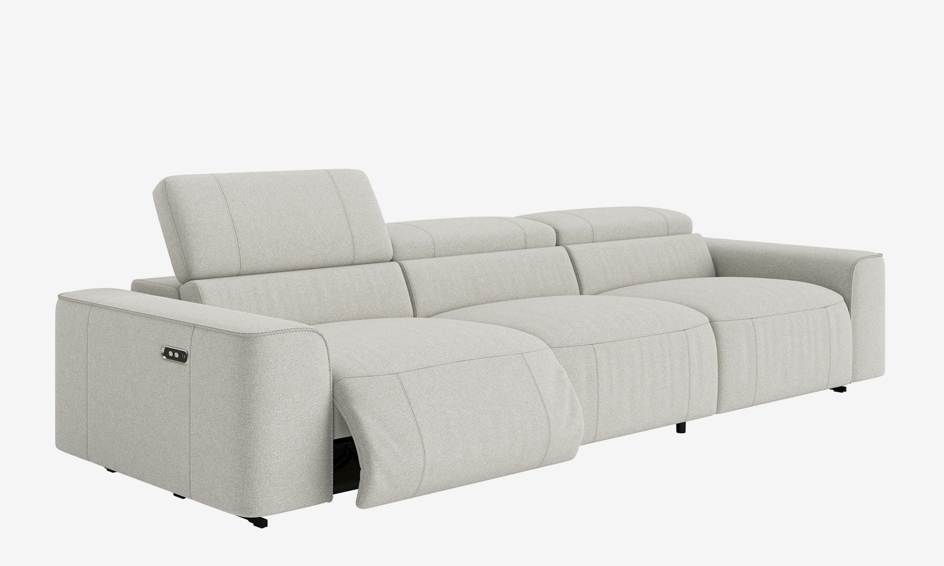 Manhattan 4 Seater Sofa Easy Clean Fabric Grey Sanders Sofa Singapore