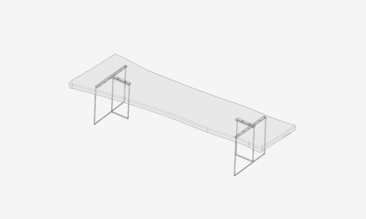 Acrylic Bench Legs (As-Is) Set A