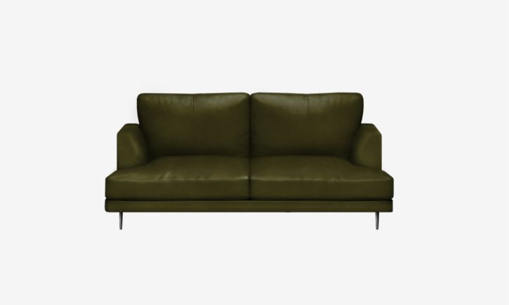 Angus 2.5 Seater Sofa - Leather - Satine Olive