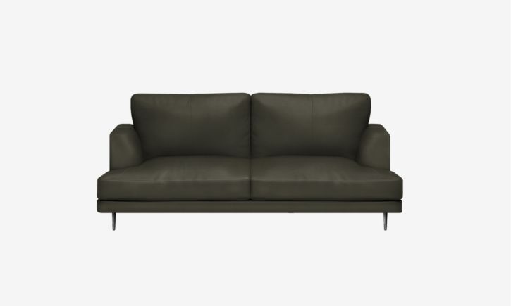 Angus 3 Seater Sofa - Leather - Brianne Gray