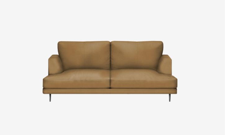 Angus 3 Seater Sofa - Leather - Brianne Nude