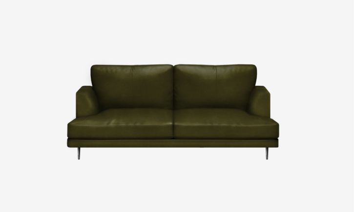 Angus 3 Seater Sofa - Leather - Satine Olive