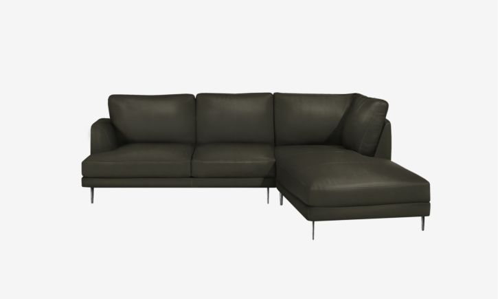 Angus L- Shaped Chaise Sofa - Leather - Vedura Sesame