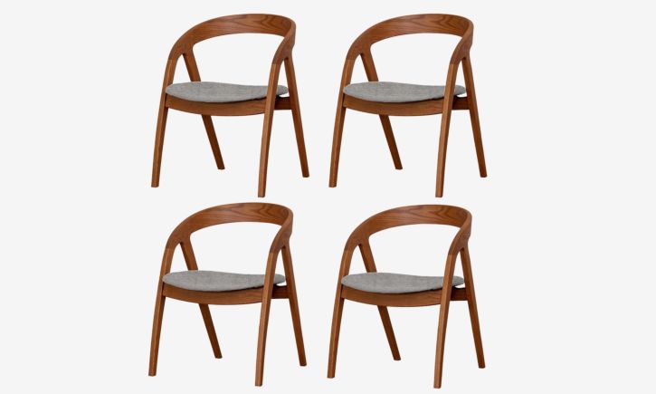 Athena Dining Chair Caramel Oak (Bundle of 4)
