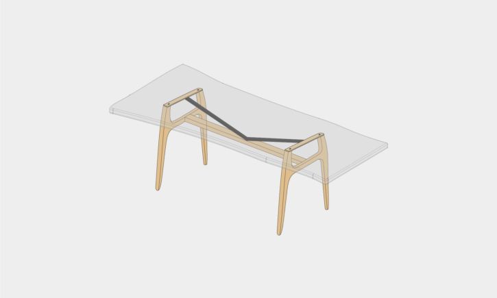 Case Table Legs in Ashwood