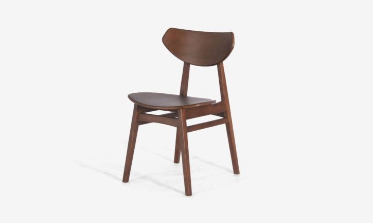 Angled view of Clifton Dining Chair made of solid oak