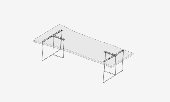 Acrylic Coffee Table Legs (As-Is) Set C