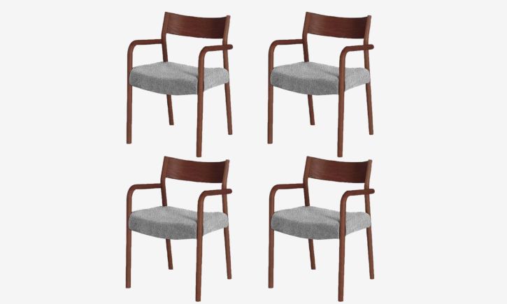 Elyse Dining Armchair - Walnut (Bundle Of 4)