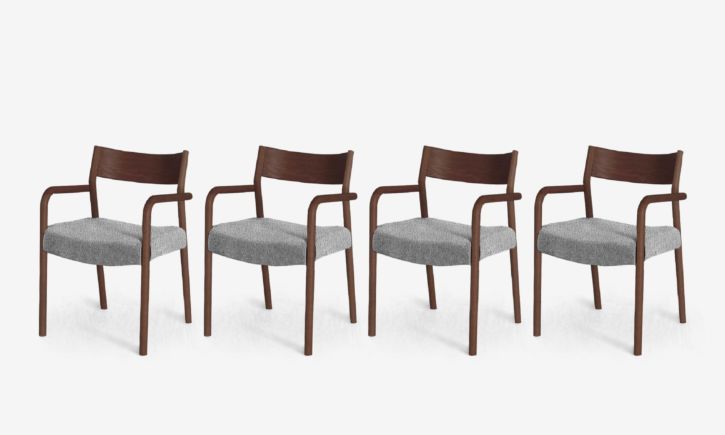 Elyse Dining Armchair - Walnut (Bundle Of 4)