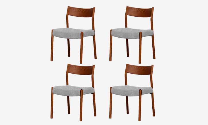 Elyse Dining Chair in Walnut Bundle of 4