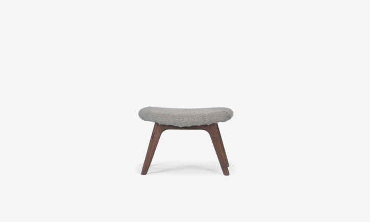 Frey Ottoman - Herringbone Grey