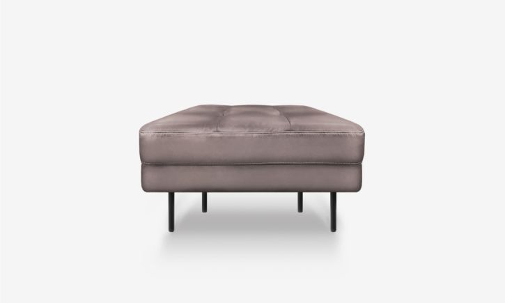 Arya Ottoman - Leather - Chester Haze