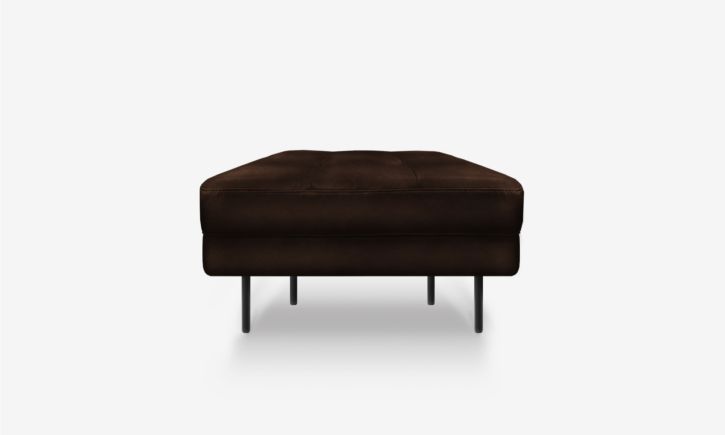 Arya Ottoman - Leather - Chester Walnut