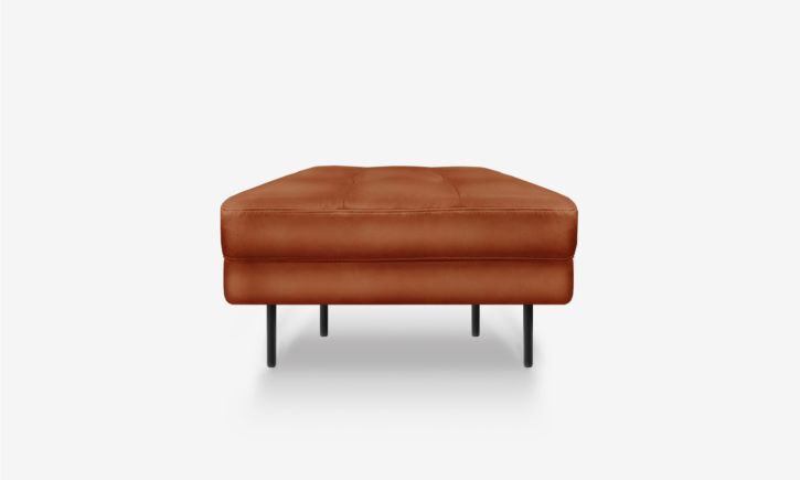 Arya Ottoman - Leather - Natural Cognac