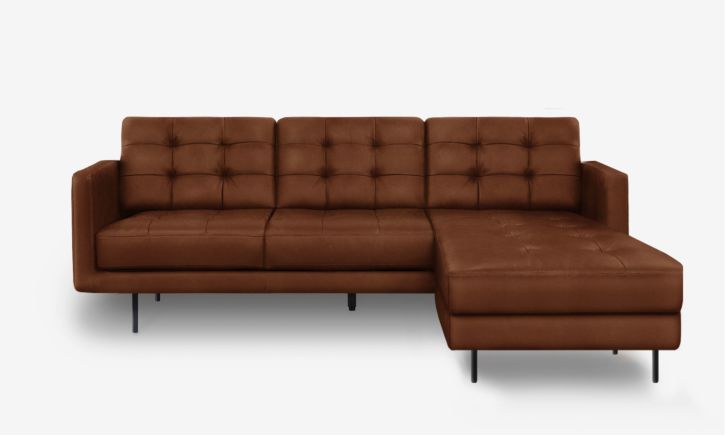 Arya Reversible L- Shaped Sofa - Natural Brown