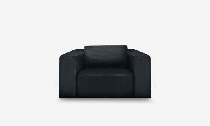Beaumont Recliner Armchair - Leather - Raw Black