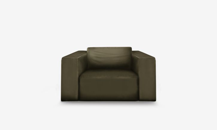 Beaumont Recliner Armchair - Leather - Satine Olive