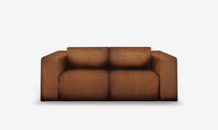 Beaumont 2 Seater Recliner Sofa - Leather - Raw Caramel