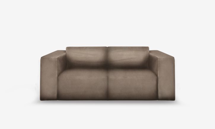 Beaumont 2 Seater Recliner Sofa - Leather - Satine Taupe