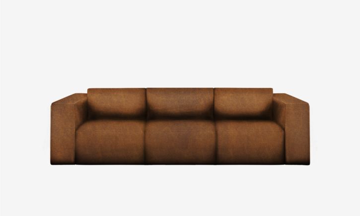 Beaumont 3 Seater Recliner Sofa - Leather - Raw Caramel
