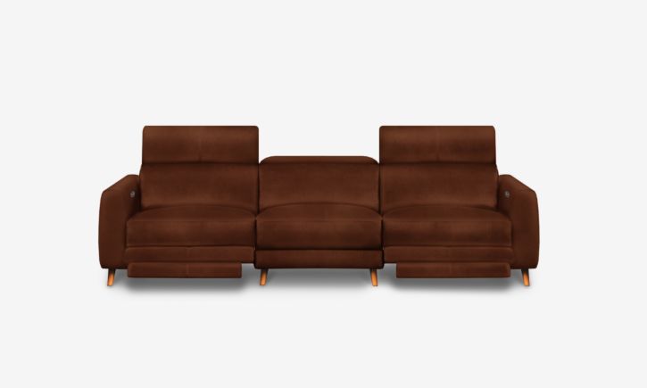 Hampton 4 Seater Sofa - Natural Brown