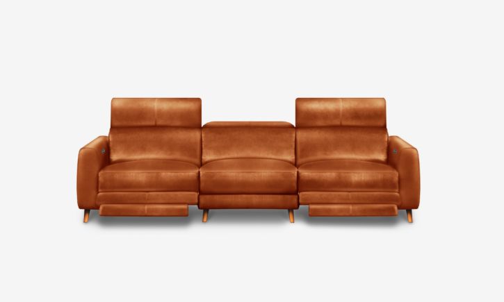 Hampton 4 Seater Sofa - Natural Cognac
