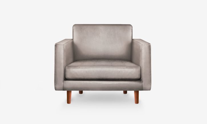 Hugh Armchair - Leather - Chester Haze