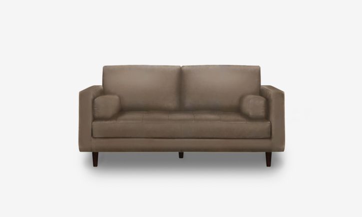 Hugh 2 Seater Sofa - Leather - Earth