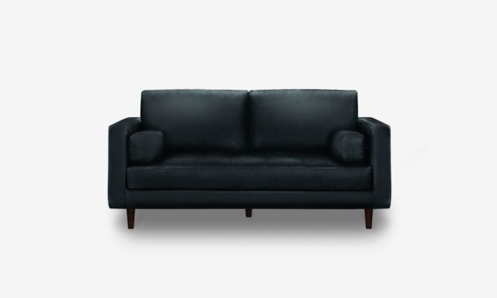 Hugh 2 Seater Sofa - Leather - Indigo